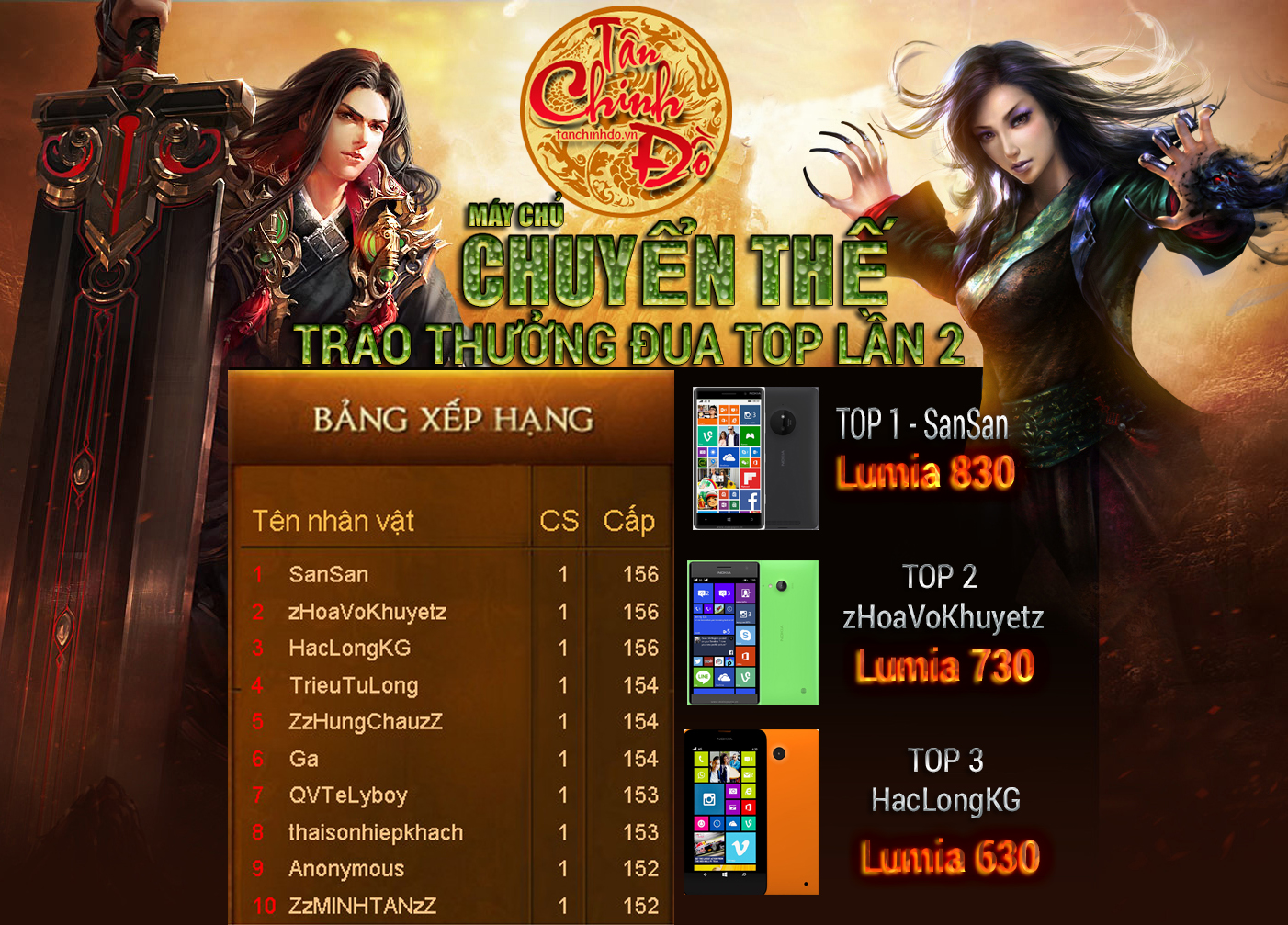 trao thuong dua top lan 2